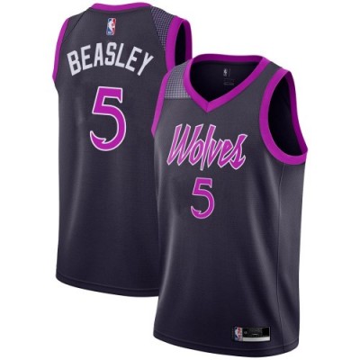Nike Minnesota Timberwolves #5 Malik Beasley Purple NBA Swingman City Edition 201819 Jersey Men's